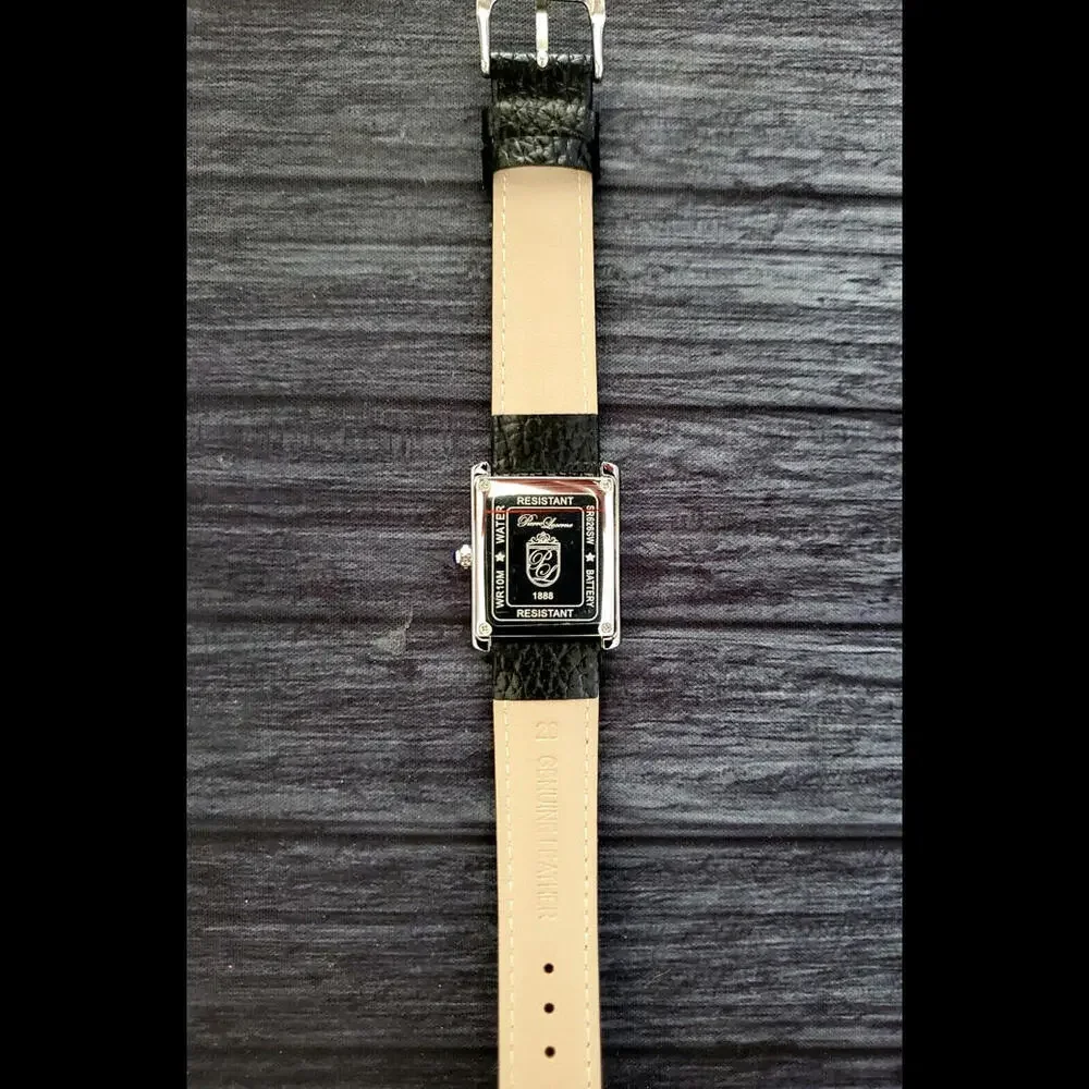 Gorgeous Pierre Lucerne Swiss Inspired Mens‎ Tank Watch Blk